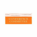 Conference Committee Orange Award Ribbon w/ Gold Foil Print (4"x1 5/8")